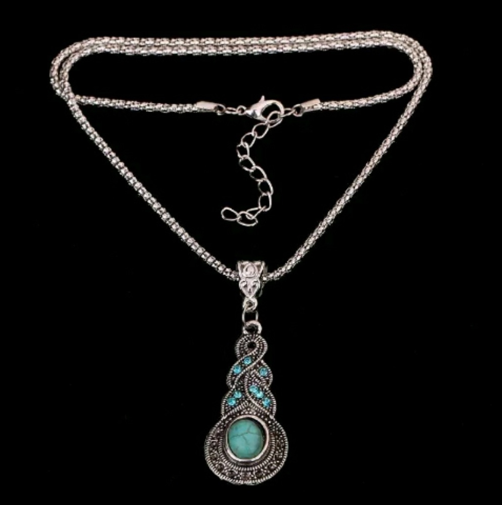 Tibetan Blue Turquoise Necklace